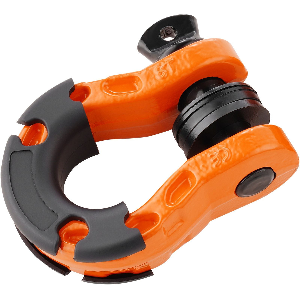 3/4" D-Ring Shackle, 2 Pack Alloy Steel Shackles 66139 lbs (30 Ton) Break Strength with 7/8" Screw Pin, Isolators & Washers, Heavy Duty Off Road Vehicle Recovery Shackle for Jeep Truck, Orange