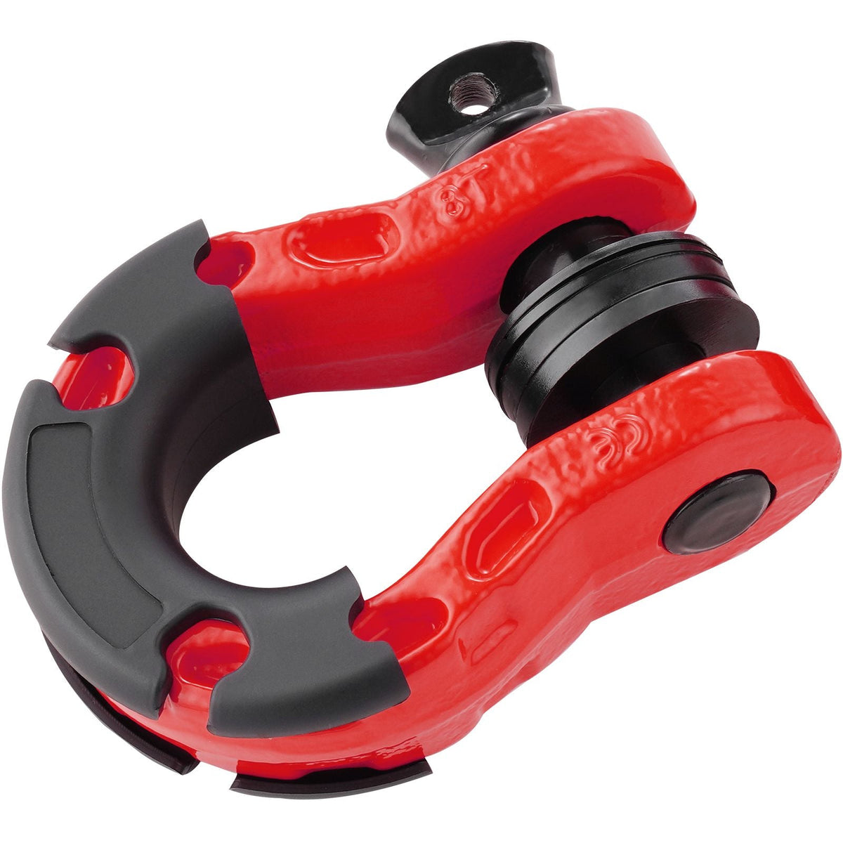 3/4" D-Ring Shackle, 2 Pack Alloy Steel Shackles 66139 lbs (30 Ton) Break Strength with 7/8" Screw Pin, Isolators & Washers, Heavy Duty Off Road Vehicle Recovery Shackle for Jeep Truck, Red