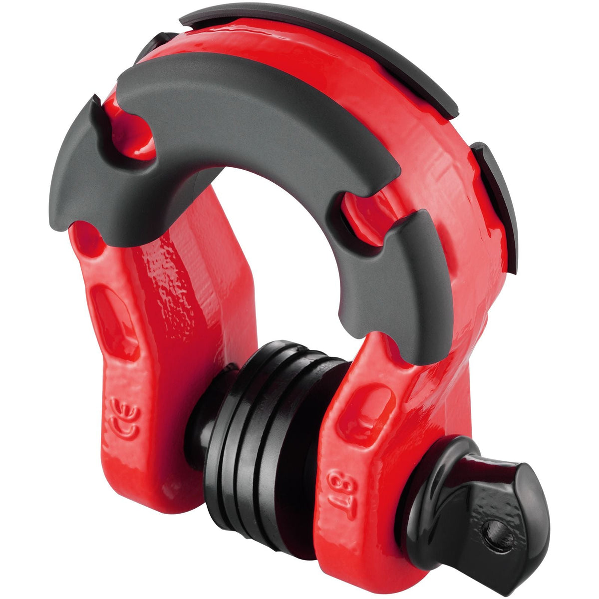 3/4" D-Ring Shackle, 2 Pack Alloy Steel Shackles 66139 lbs (30 Ton) Break Strength with 7/8" Screw Pin, Isolators & Washers, Heavy Duty Off Road Vehicle Recovery Shackle for Jeep Truck, Red