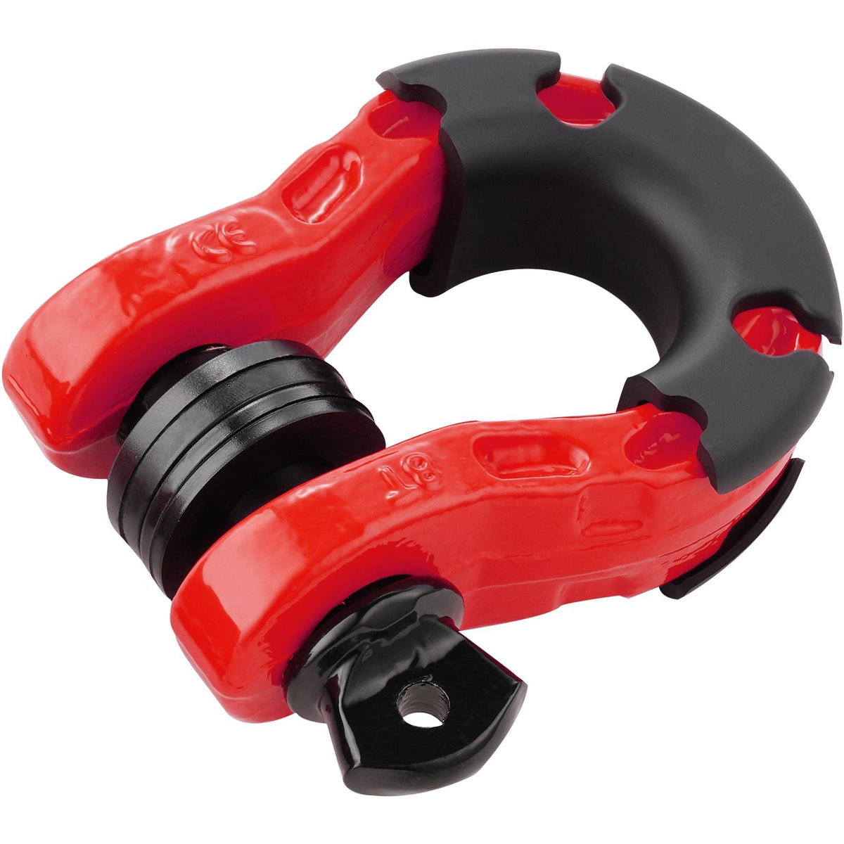 3/4" D-Ring Shackle, 2 Pack Alloy Steel Shackles 66139 lbs (30 Ton) Break Strength with 7/8" Screw Pin, Isolators & Washers, Heavy Duty Off Road Vehicle Recovery Shackle for Jeep Truck, Red