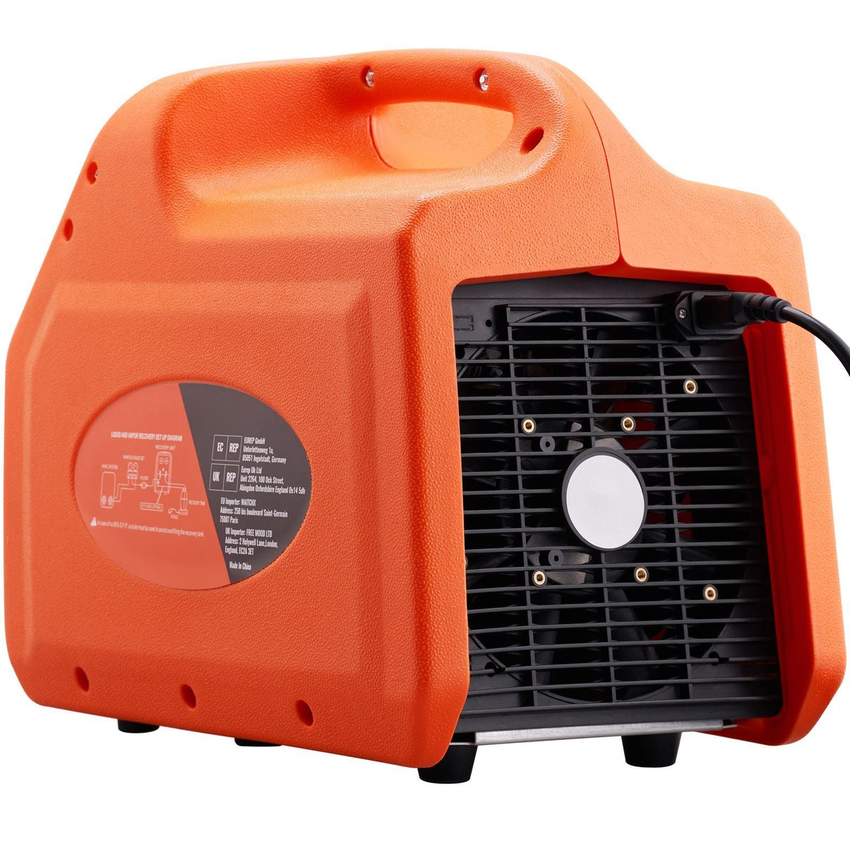 3/4 HP Refrigerant Recovery Machine - Portable AC Recovery Machine with High Pressure Protection, 120V 60Hz Refrigerant Recycle Machine HVAC for Car Air Conditioning, Vapor Liquid Refrigerant