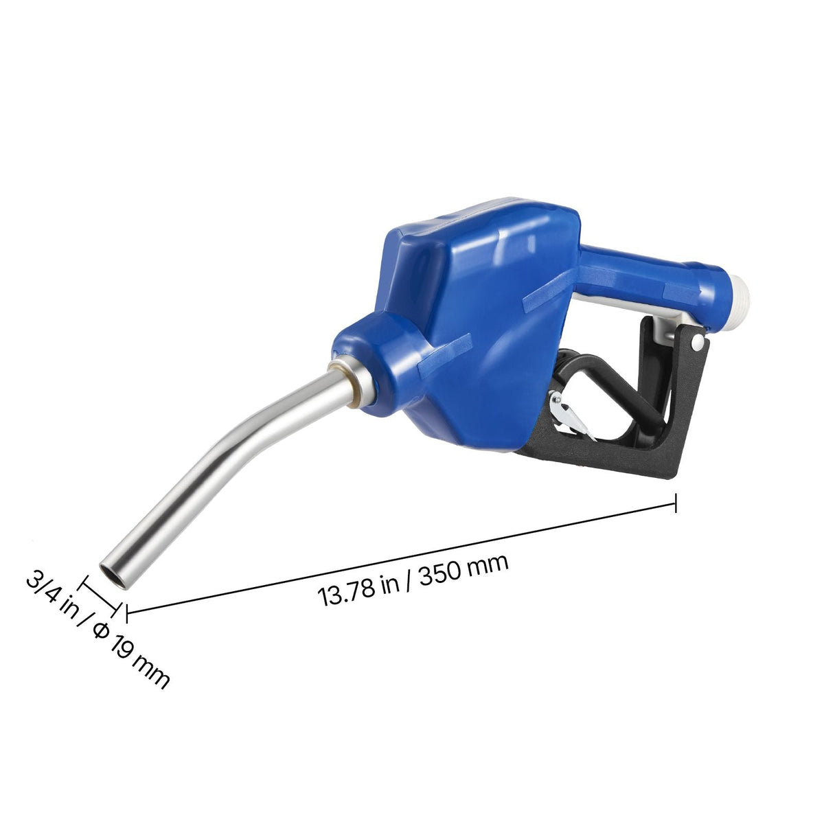 3/4-Inch Barb Diesel Exhaust Fluid Nozzle, Max Flow Rate 11.6 GPM, Auto Shut Off Dispenser Nozzle with 3-Speed Trigger Lock & 3/4-Inch (OD=19 mm) Spout, Used for Urea, Industrial Fluids, Blue