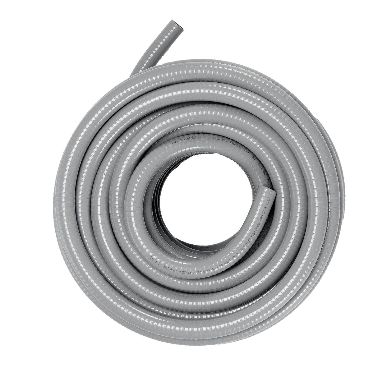 3/4-Inch Flexible Electrical Conduit, 100 ft, PVC Liquid-Tight Conduit Non-Metallic with 5 Straight and 5 90-Degree Conduit Connector Fittings, for Air Conditioning Motor Controller Pump, IP65