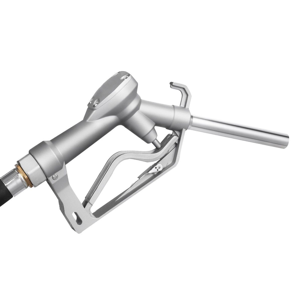 3/4-Inch NPT Fuel Nozzle with 10 ft Hose, Max Flow Rate 22.7 GPM, Diesel Gas Pump Nozzle with 2-Speed Trigger Lock & 0.78 in (OD=20 mm) Spout Used for Gasoline, Diesel, Kerosene, Silver