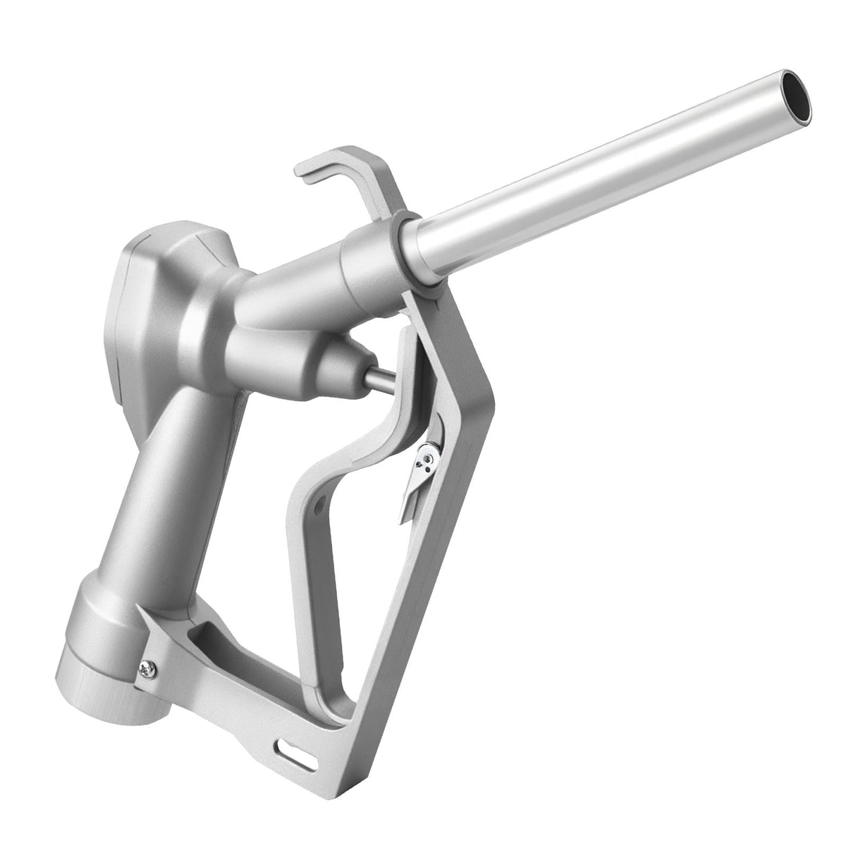3/4-Inch NPT Fuel Nozzle with 10 ft Hose, Max Flow Rate 22.7 GPM, Diesel Gas Pump Nozzle with 2-Speed Trigger Lock & 0.78 in (OD=20 mm) Spout Used for Gasoline, Diesel, Kerosene, Silver