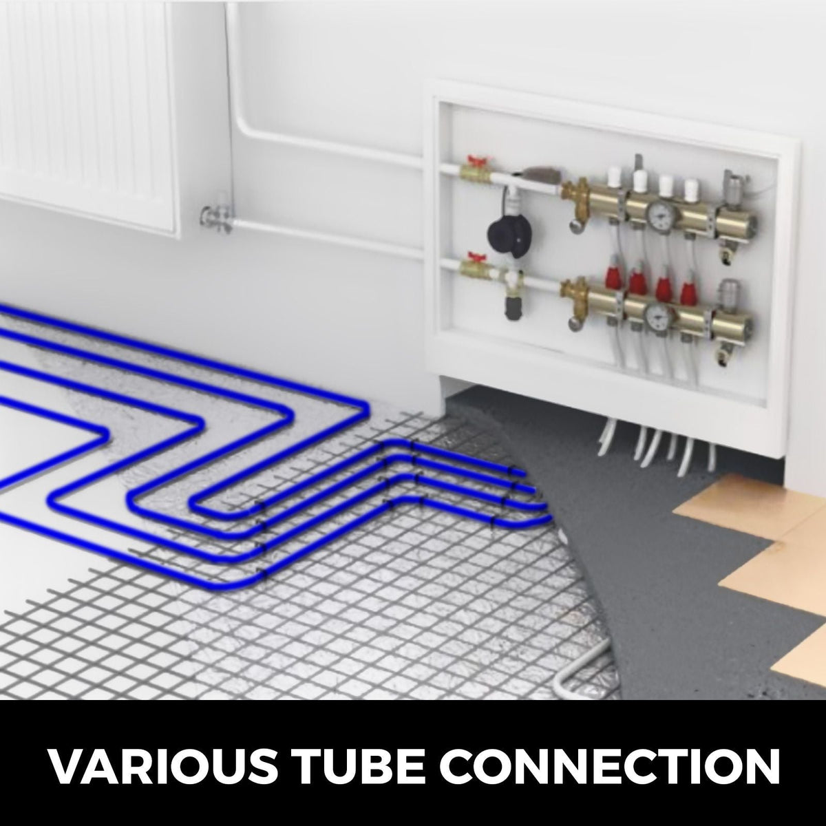 3/4" PEX Tubing 300Ft Non-Barrier PEX Pipe Blue Pex-b Tube Coil for Hot and Cold Water Plumbing Open Loop Radiant Floor Heating System PEX Tubing (3/4" Non-Barrier, 300Ft/Blue)
