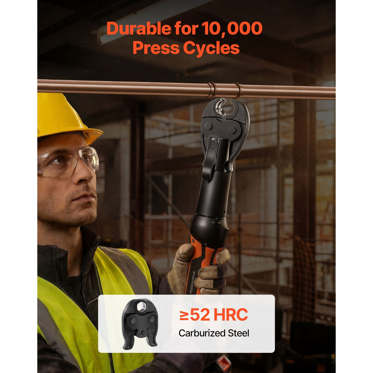 3/4" ProPress Jaw for Compact Series Press Tools, 52 HRC Hardened Steel Pressing Jaw - Compatible with 24KN Press Tools for Copper Pipes Connections