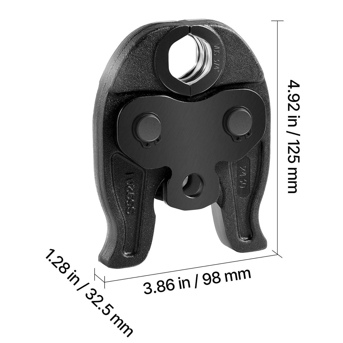 3/4" ProPress Jaw for Compact Series Press Tools, 52 HRC Hardened Steel Pressing Jaw - Compatible with 24KN Press Tools for Copper Pipes Connections