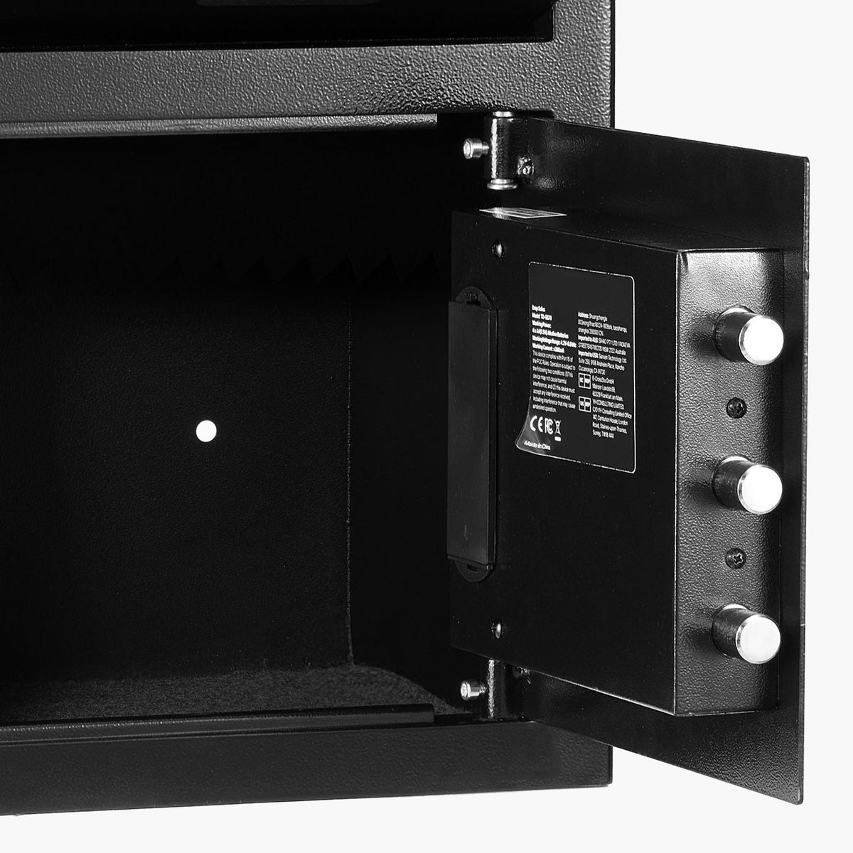 3.6 Cubic Feet Drop Safe, Large Capacity Front Drop Slot Safe Box with Digital Keypad, Heavy Duty 3 Tiers Cash Depository Box with Spare Keys for Cash, Bank Slip, Jewelry, Document, Bill, Black