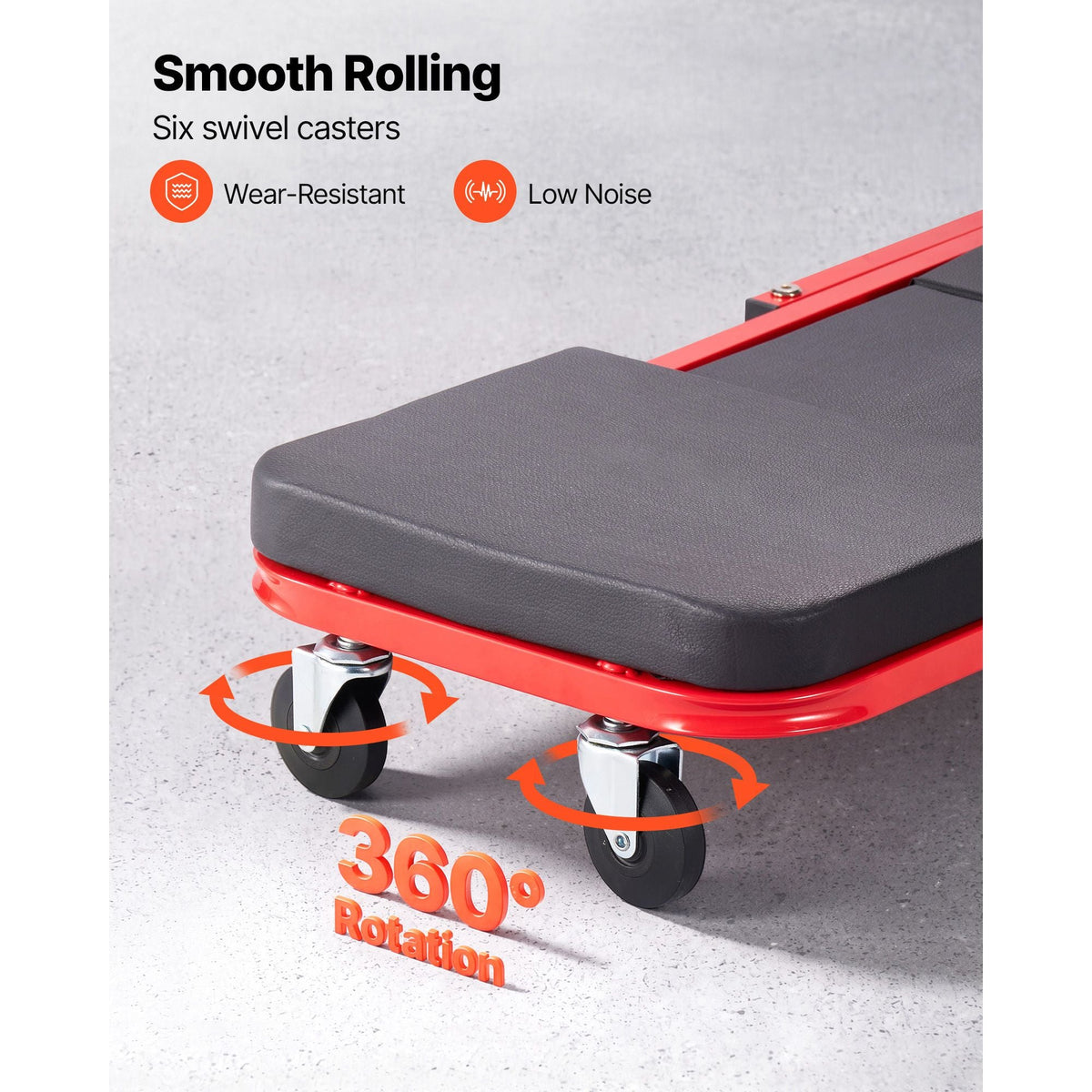 36 in 3-in-1 Folding Mechanic Creeper, Z-Creeper Garage Roller, 340 lbs Under Car Rolling Creeper with 6 Swivel Casters, Padded Headrest, Lay Down or Sit for Auto Repair