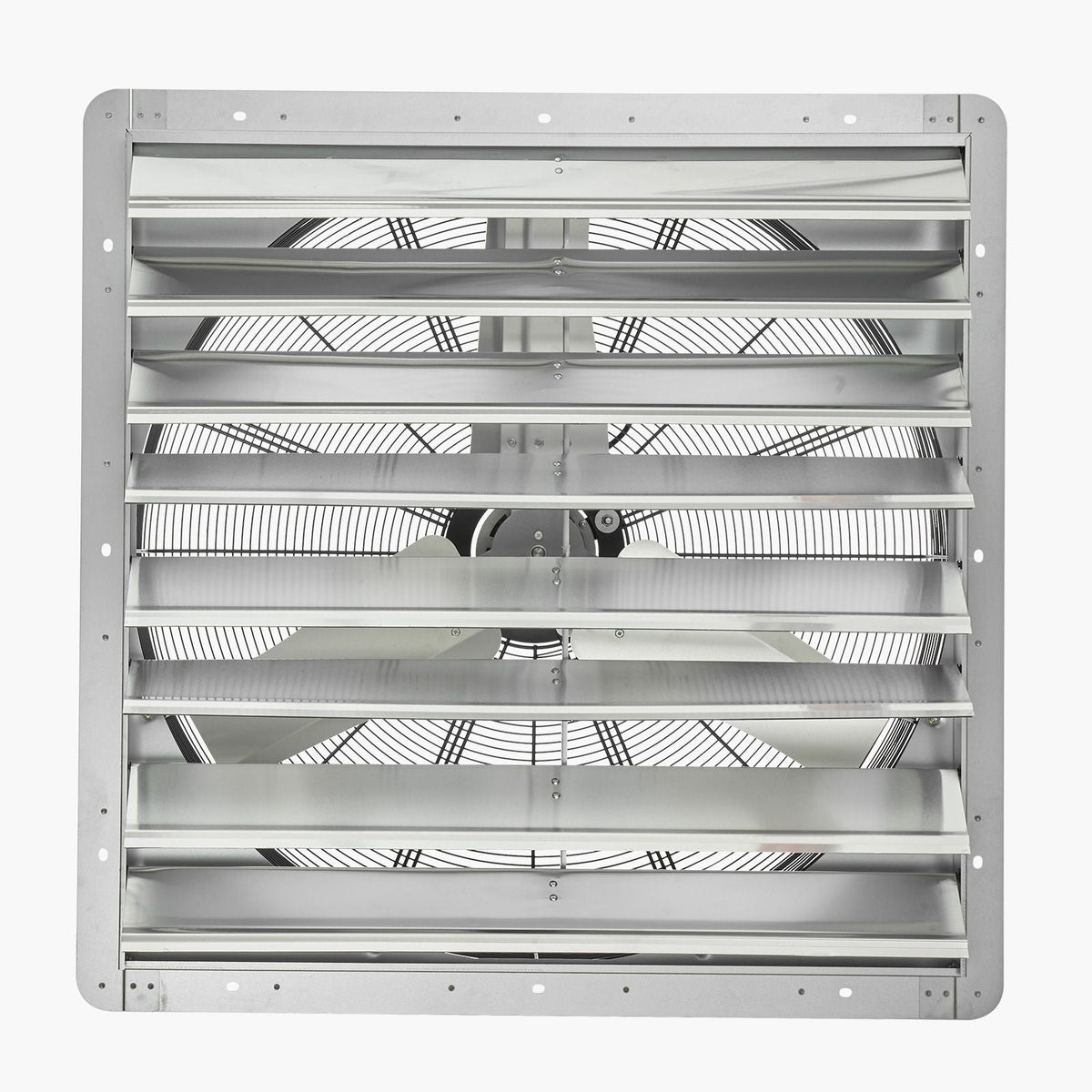 36 inch Shutter Exhaust Fan, Wall Mounted Attic Vent Fan with 11000 CFM Airflow, AC Motor, Heavy-duty Steel Construction, Low Noise for Shed, Garage, Greenhouse Ventilation Cooling, Silver