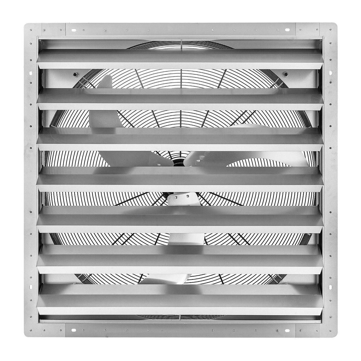 36 Inch Shutter Exhaust Fan Wall Mounted Automatic Louvers Silver, Sturdy Steel Housing, Low Noise, AC Motor, 9761 CFM Ventilation and Cooling for Attic, Garage, Barn, Greenhouse, Workshop