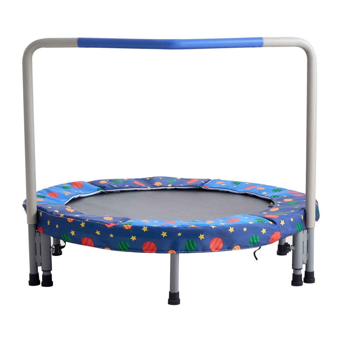 36" Kids Trampoline, 3FT Indoor Outdoor Trampoline, Foldable Mini Trampoline with Handle, Rebounder Trampoline for Toddlers, Birthday Gift for 3+ Years Children, Boys Girls for Fun, Bule