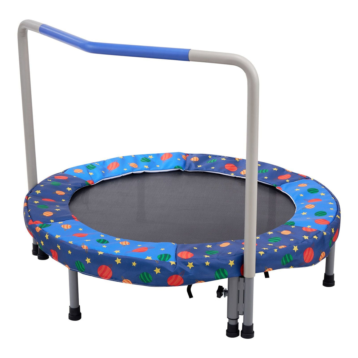 36" Kids Trampoline, 3FT Indoor Outdoor Trampoline, Foldable Mini Trampoline with Handle, Rebounder Trampoline for Toddlers, Birthday Gift for 3+ Years Children, Boys Girls for Fun, Bule