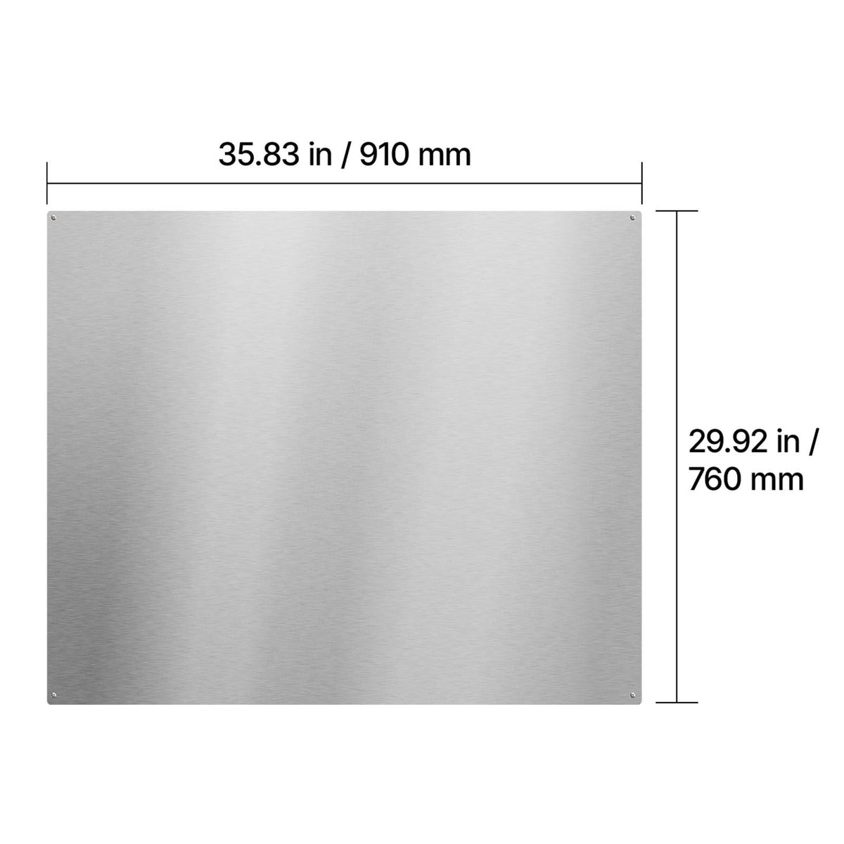 36" x 30" Stainless Steel Backsplash for Stove, Ultra Flat Splatter Guard, Wall Shield Range Hood Backsplash, Easy Clean Kitchen Wall Metal Panel, Pre-Drilled Holes for Easy Installation, Silver