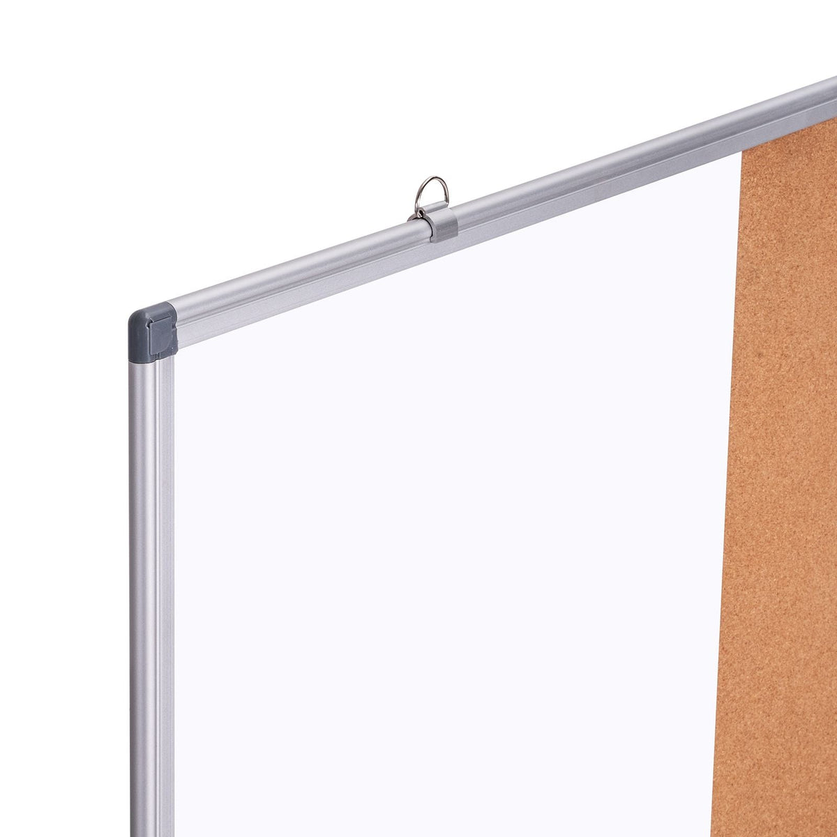 36"x 24" Whiteboard & Cork Board Combo with Aluminum Frame – 2-in-1 Magnetic Dry Erase Bulletin Board for Wall Mount – Ideal for School, Home, Office
