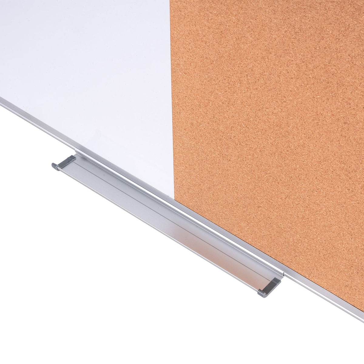 36"x 24" Whiteboard & Cork Board Combo with Aluminum Frame – 2-in-1 Magnetic Dry Erase Bulletin Board for Wall Mount – Ideal for School, Home, Office