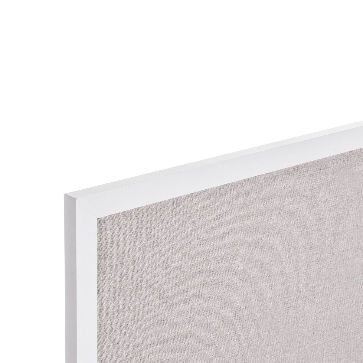 36"x24" White Cork Board with Linen Surface – Stylish Wall-Mounted Bulletin Board for Home, School, Office – Elegant & Functional Noticeboard