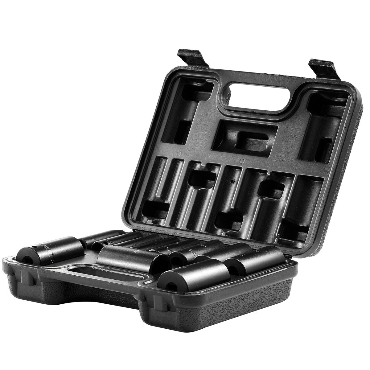 3/8" Drive Impact Socket Set, 11 Piece Deep Socket Set SAE 5/16"-1", 6 Point CR-V Alloy Steel for Auto Repair, Easy-to-Read Size Markings, Rugged Construction, Includes Storage Case