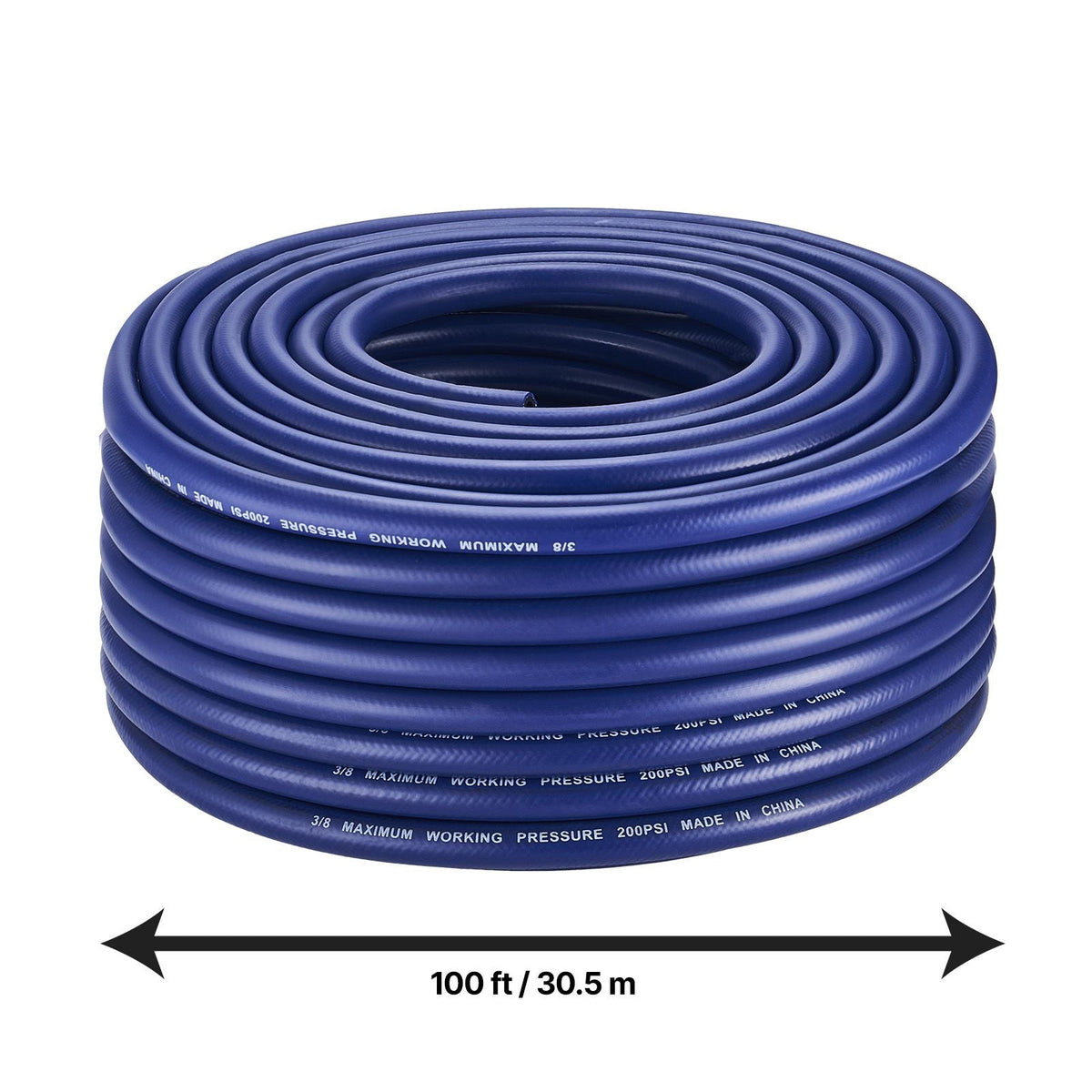 3/8 in Self Sinking Aeration Hose, 100 Ft Long Weighted Pond Aerator Hose Kit, Heavy Duty Rubber Pond Aeration Tubing, Flexible Airline for Lake Water Garden Aerators & Diffusers