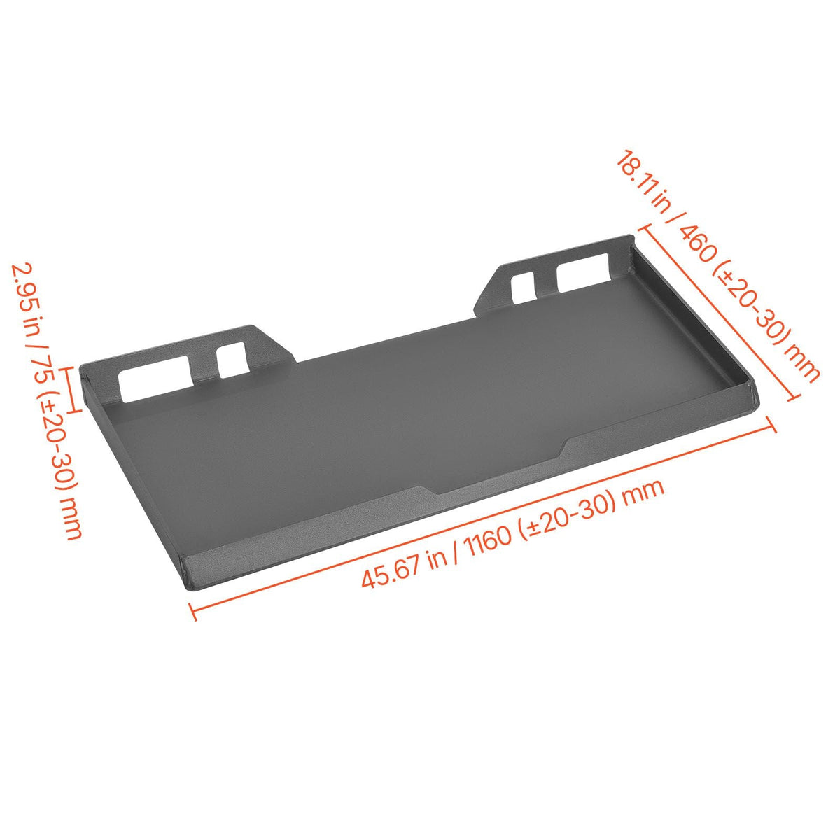 3/8 in Skid Steer Mount Plate, Universal Quick Attach Mount Plate, Easy to Bolt, 7000lbs Load Capacity, Heavy Duty Steel Loader Plates Compatible with Kubota Bobcat Skid Steers & Tractors