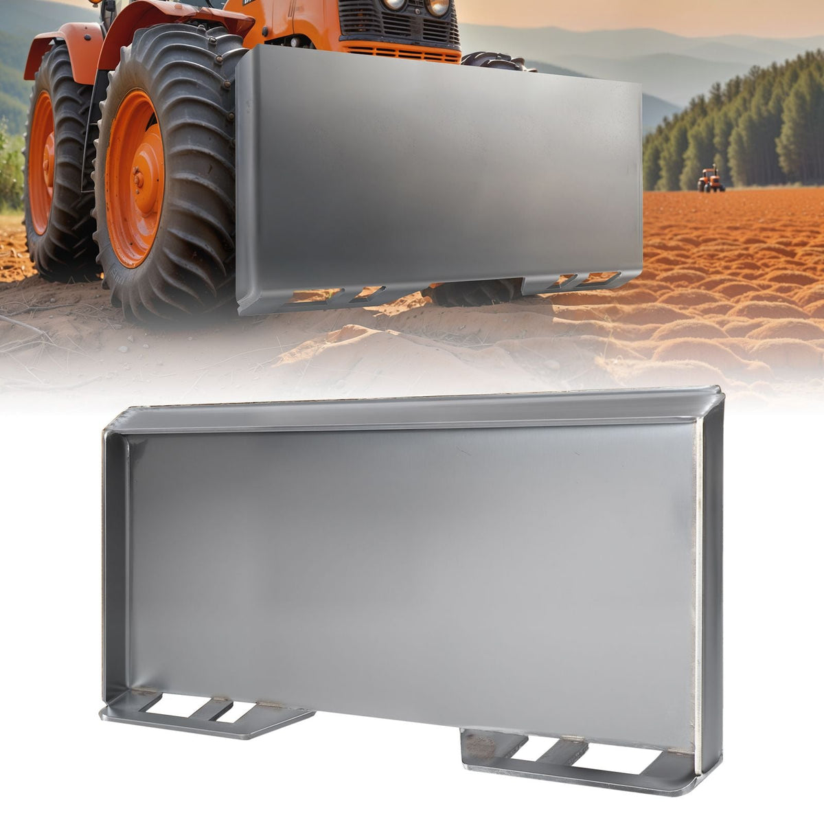 3/8" Skid Steer Attachment Plate, Universal Quick Attach Plate, Skid Steer Mount Plate, Quick Attachment Loader Plate Compatible with Deere, Kubota, Bobcat, Mahindra Skid Steers and Tractors