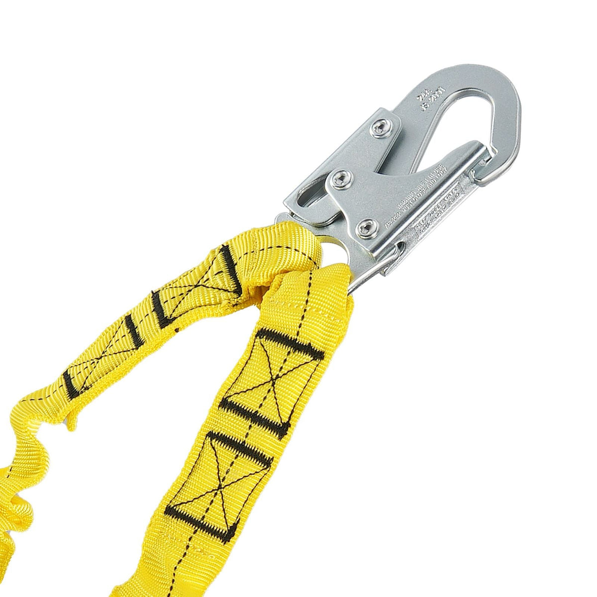 38mm Safety Lanyard, 6ft(1.83m) Fall Protection Lanyard with 2 Alloy Steel Snap Hooks, Retractable Safety Belt for Outdoor/Indoor Tree Climbing, 38KN Breaking Tension Lanyard, Yellow