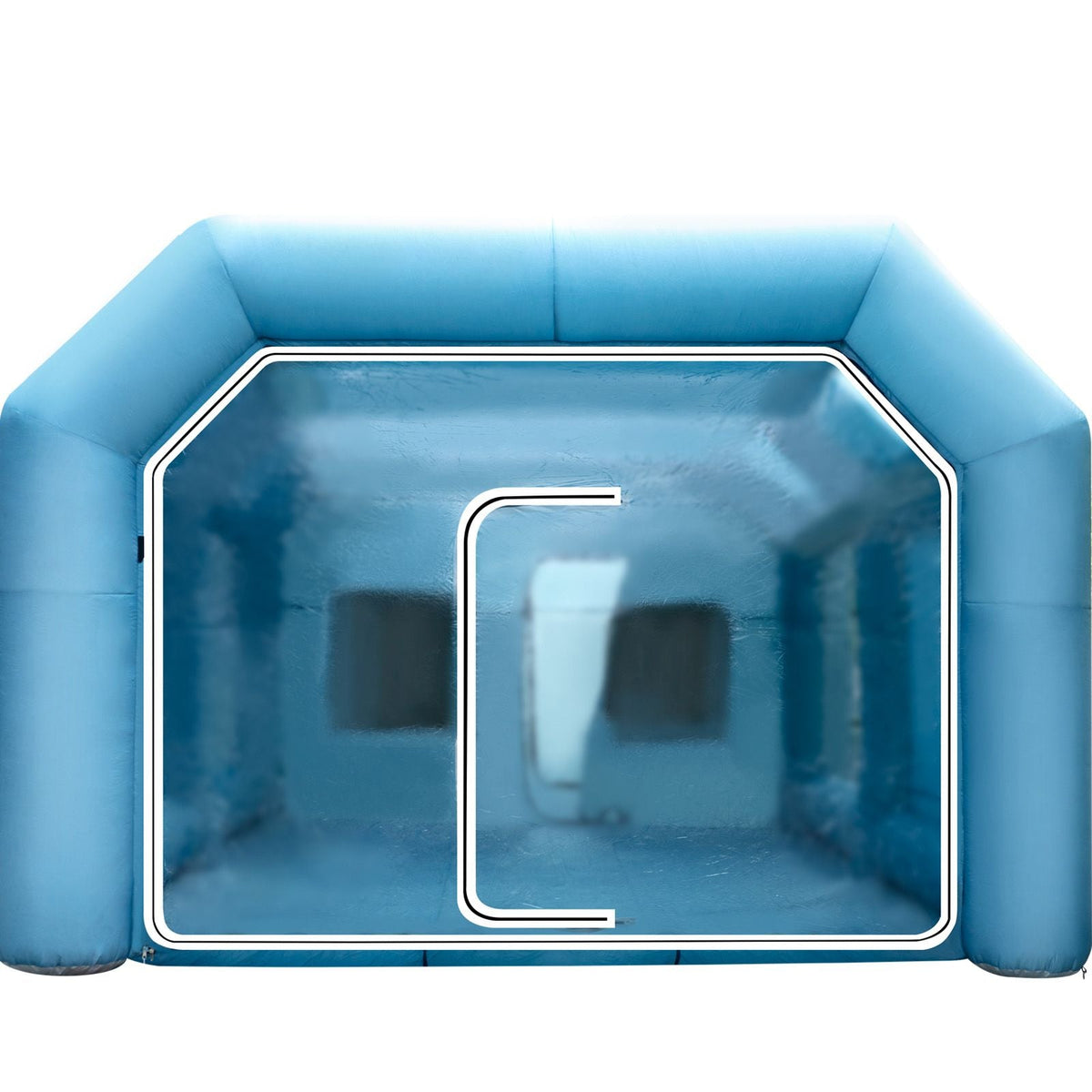 39.3x16.4x13.1Ft Inflatable Spray Booth Custom Tent Paint Booth Inflatable