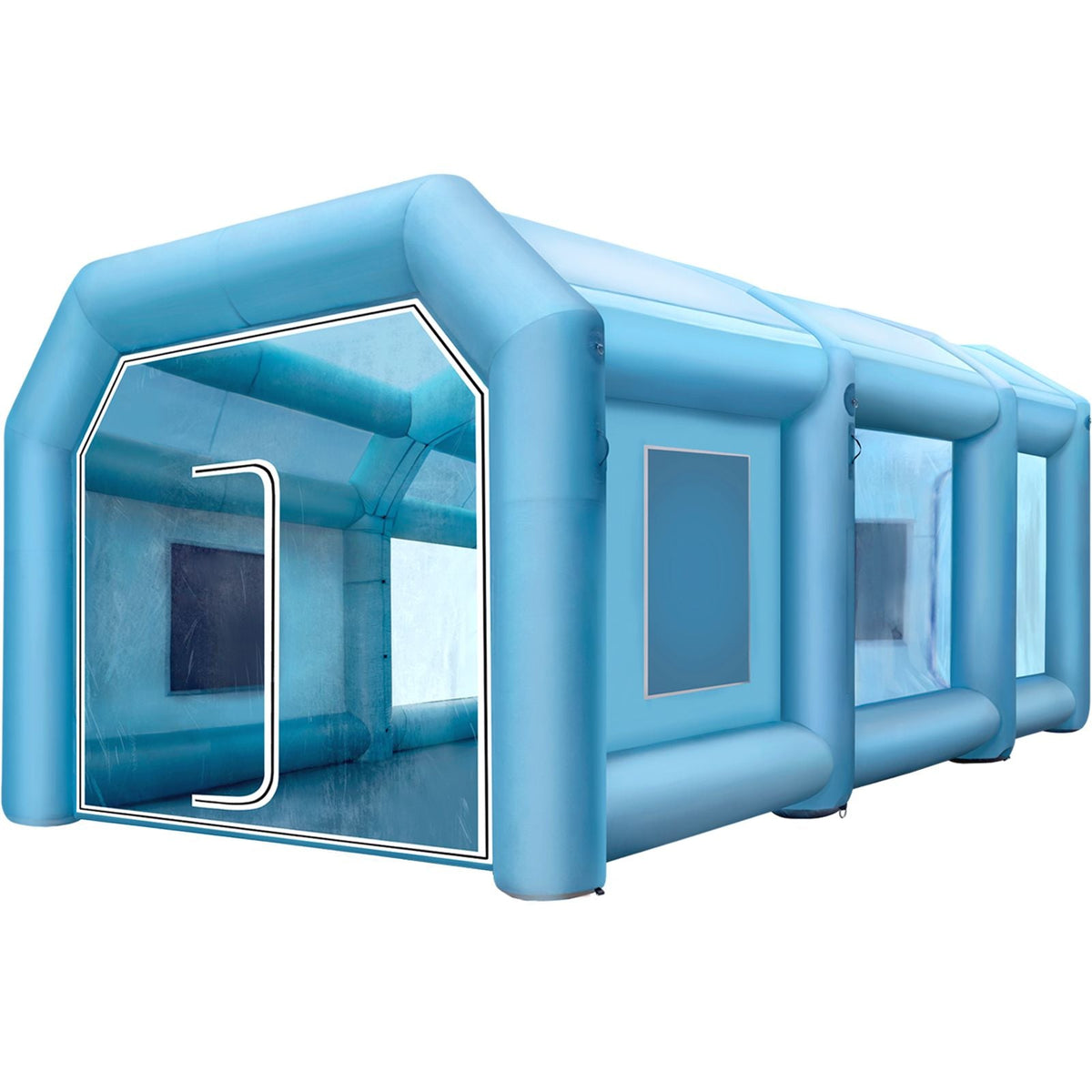 39.3x16.4x13.1Ft Inflatable Spray Booth Custom Tent Paint Booth Inflatable