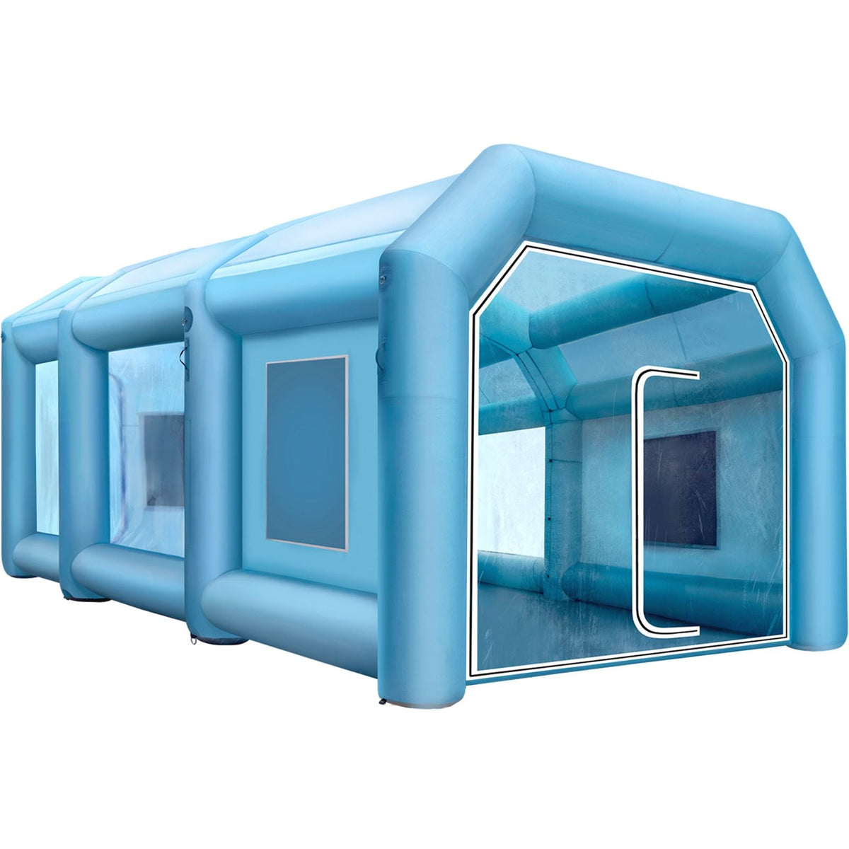 39.3x16.4x13.1Ft Inflatable Spray Booth Custom Tent Paint Booth Inflatable