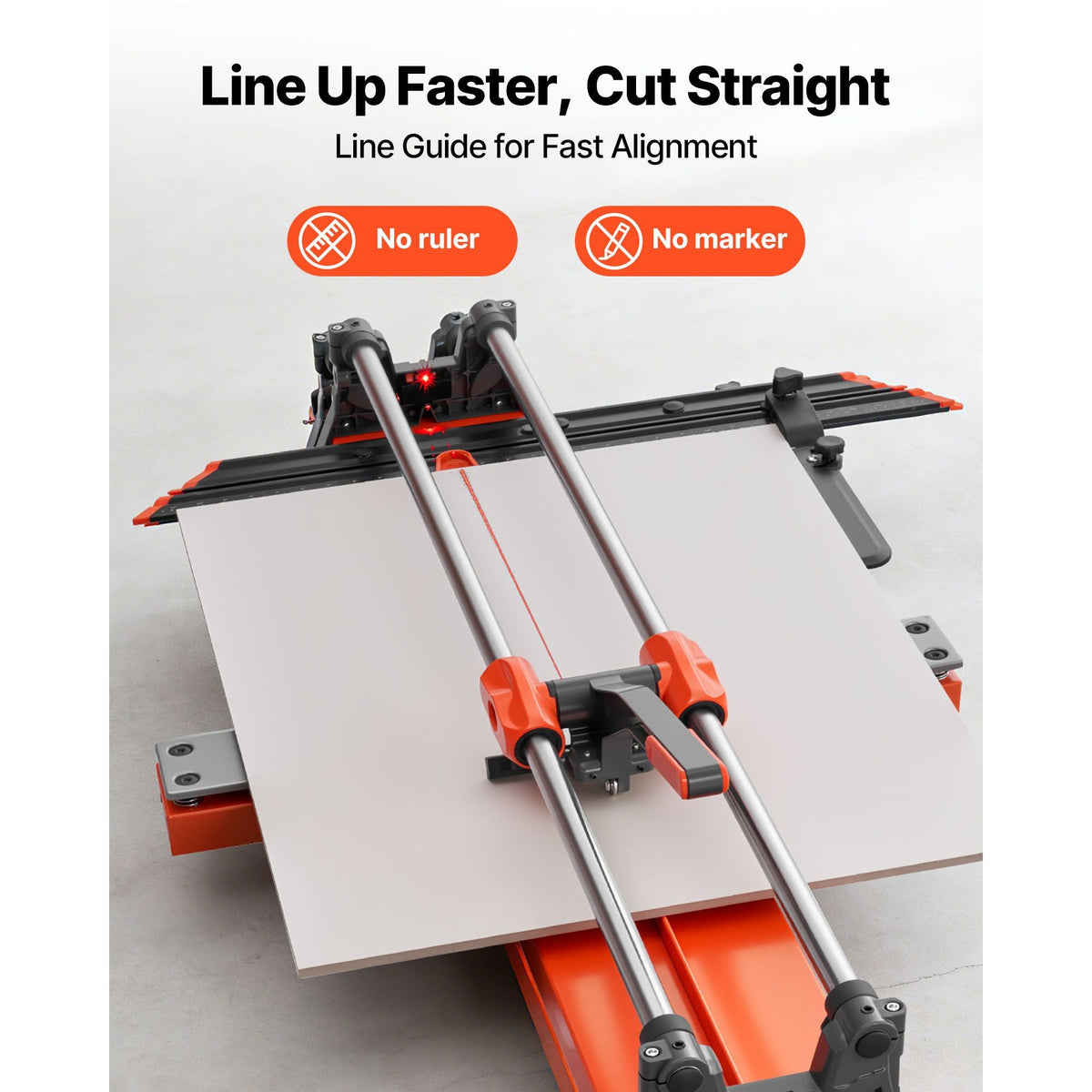 39.4-Inch Manual Tile Cutter, Upgraded Sliding Head Cutting Tool with Spring-Loaded Base, Angle Fence, Tungsten Carbide Cutting Wheel, Alignment Guide, for DIY Pros, Ceramic, Floor, Wall Tiles