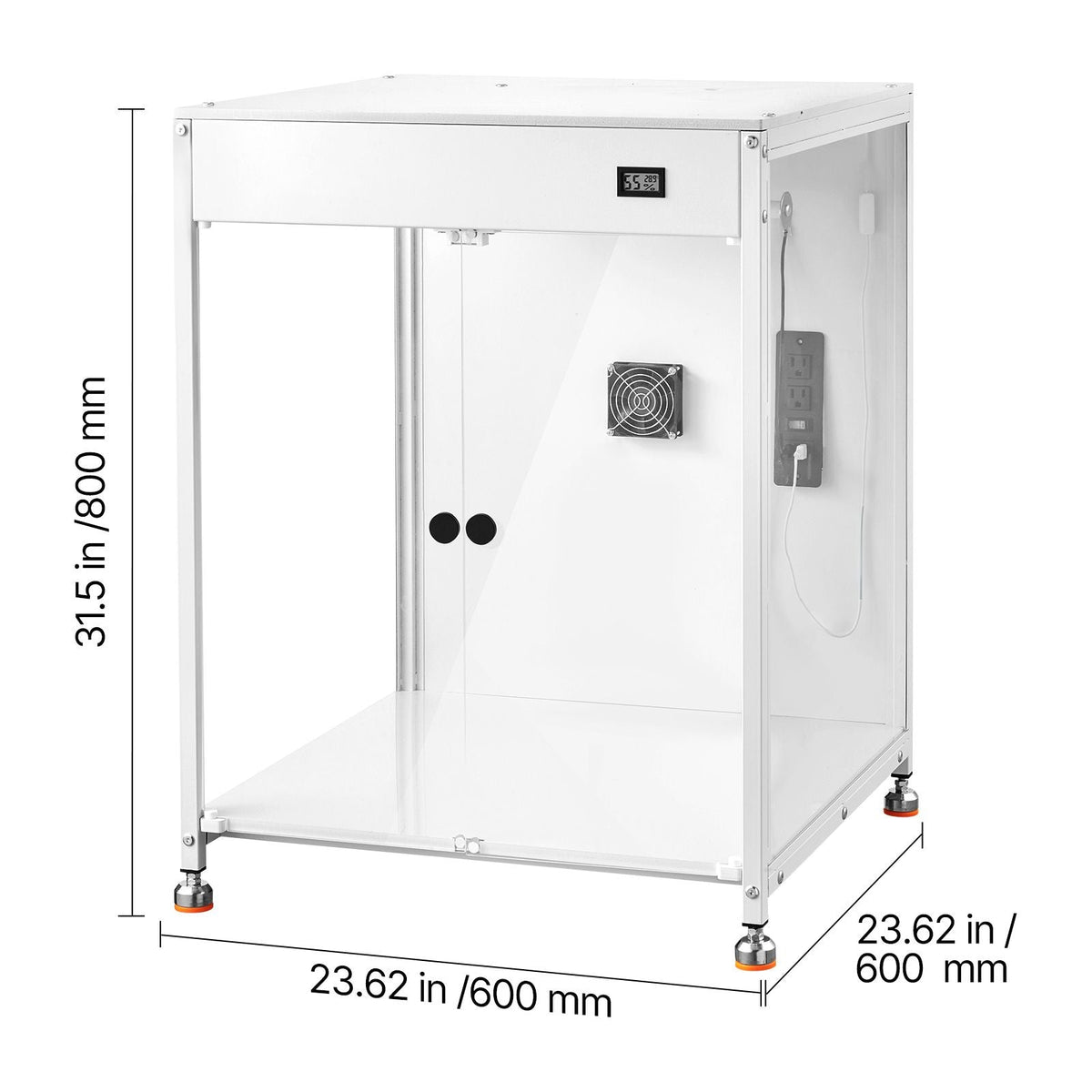 3D Printer Enclosure with Ventilation, Dustproof Waterproof Transparent Acrylic 3D Printer Tent, Constant Temperature Protective Case with LED, Compatible with Bambu Lab, Ender, Neptune, Kobra