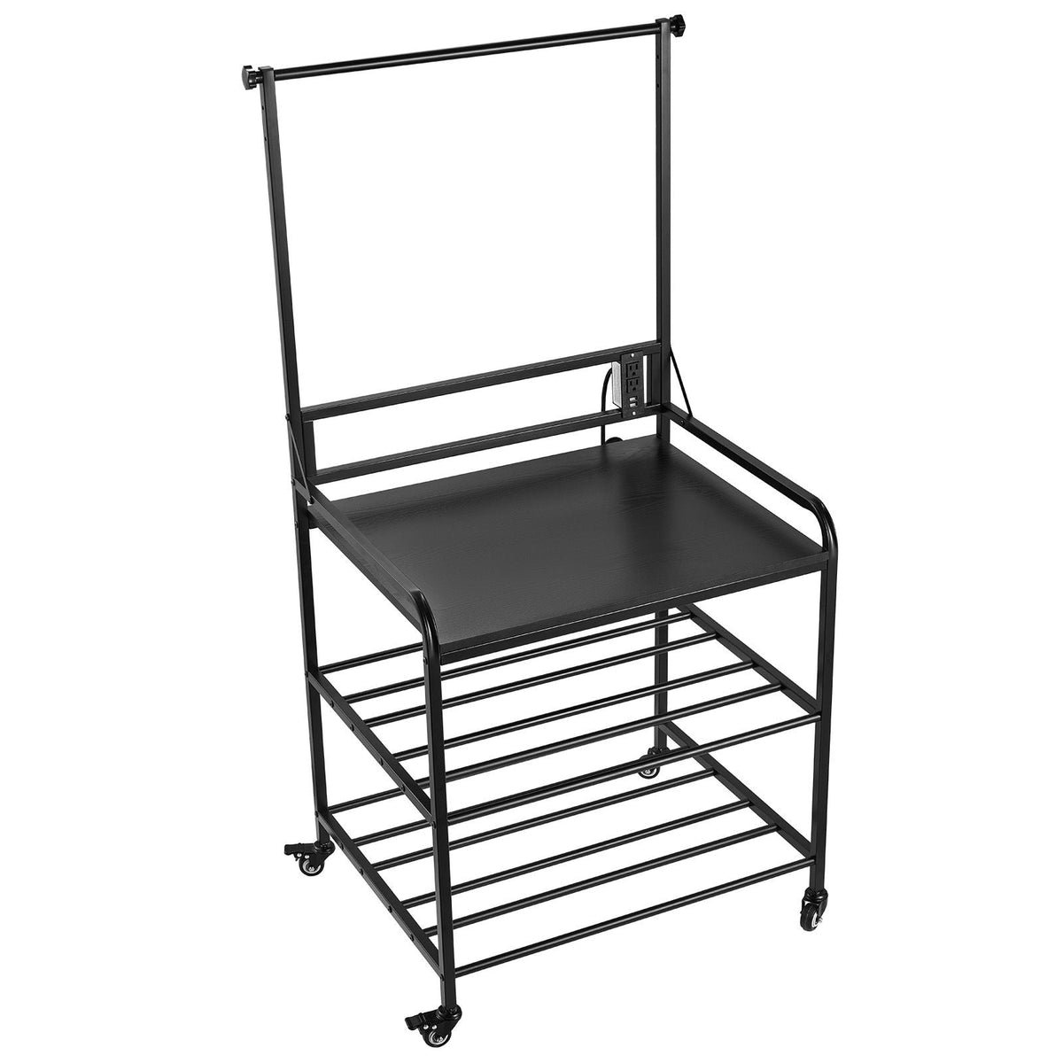 3D Printer Filament Storage Rack, 3-Tier 3D Printer Stand with Filament Storage, Spools Holder Racks Cart with Wheels, Filaments Organzied for 3D Printing Station, Office, Workshop (Shelf Only)