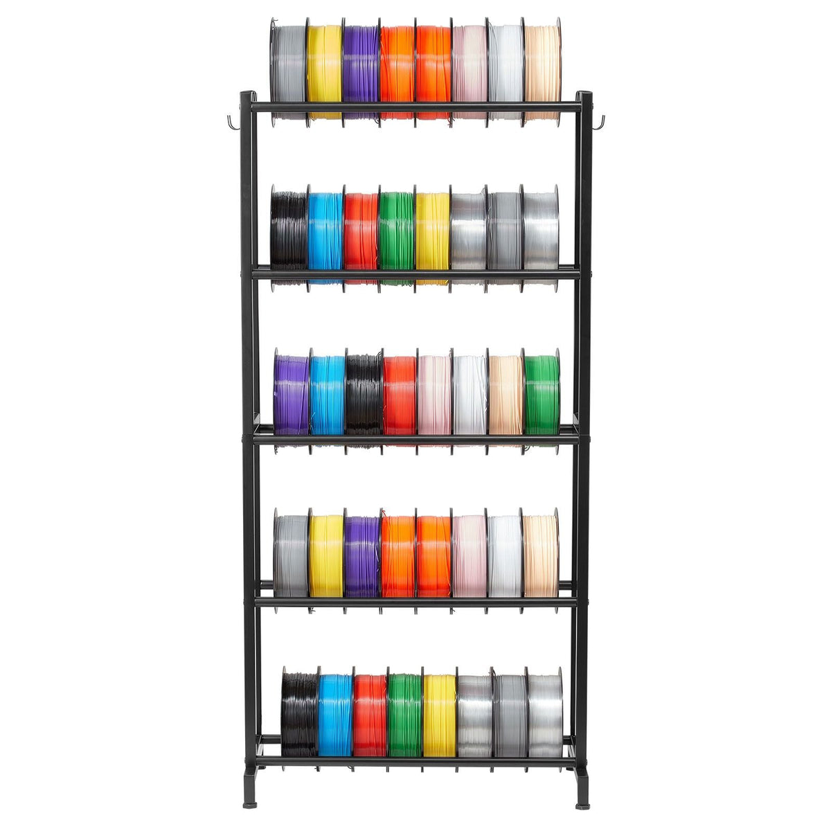 3D Printer Filament Storage Rack, 5 Tier Heavy Duty Storage Shelves for 3D Printing Filaments, Filament Spool Holders Racks for 3D Printing Studio, Home Studio, Office, Workshop (Shelf Only)