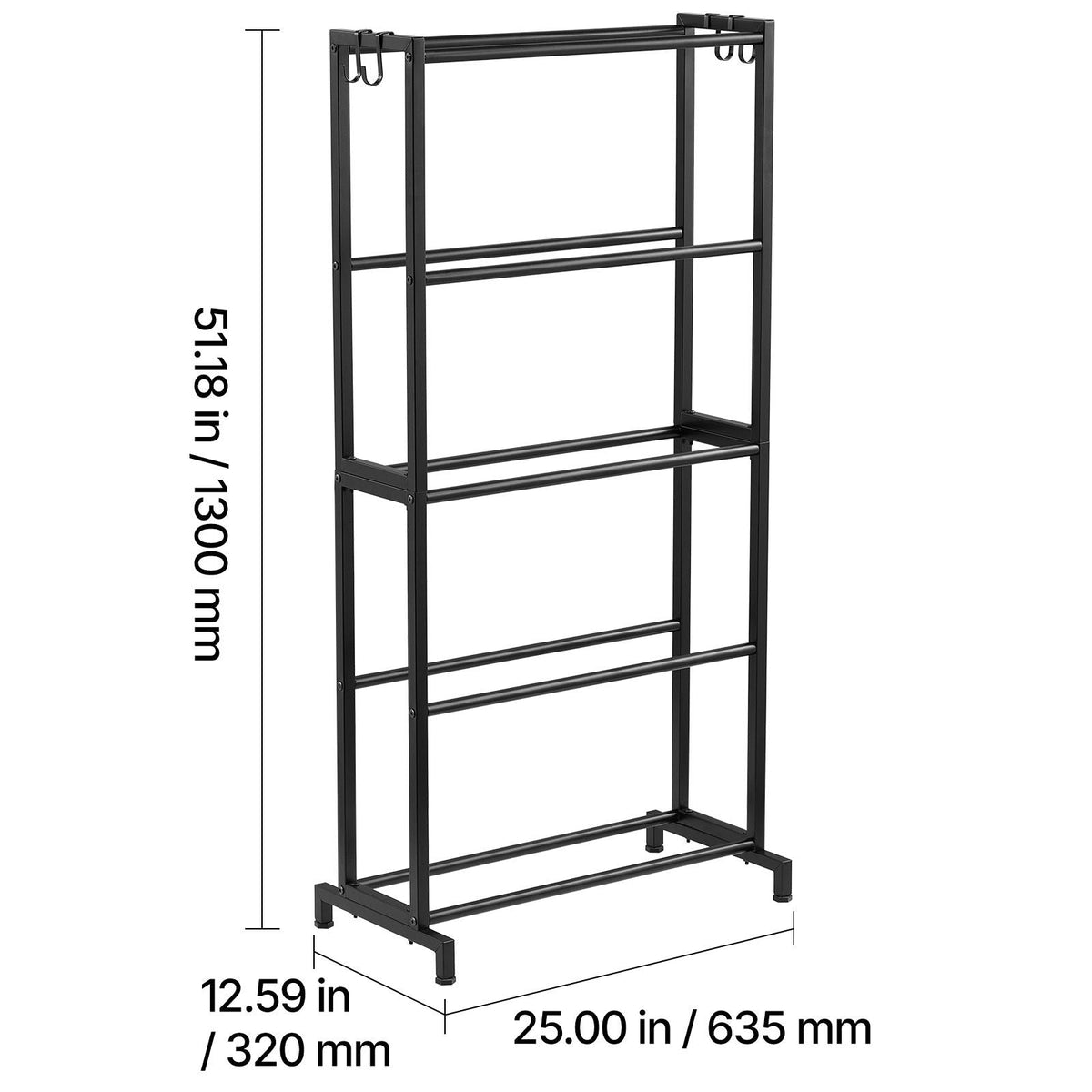 3D Printer Filament Storage Rack, 5 Tier Heavy Duty Storage Shelves for 3D Printing Filaments, Filament Spool Holders Racks for 3D Printing Studio, Home Studio, Office, Workshop (Shelf Only)
