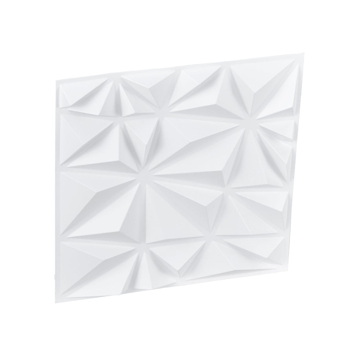 3D Wall Panels, 33-Pack 11.81 x 11.81 in PVC Modern Art Minimalist Diamond Tiles, 32 Sq.Ft Coverage Accent Wall Panel, Interior Home Decor for Ceiling, Bedroom, Living & Gaming Room, Matte White