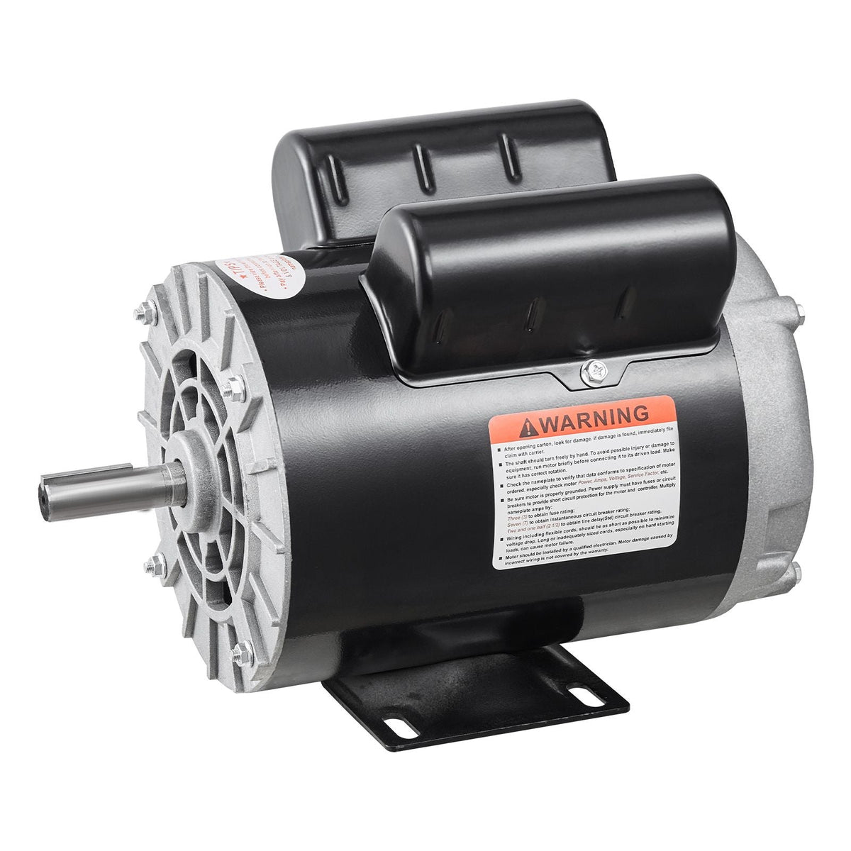 3HP Air Compressor Electric Motor, 230V 15.5 Amps, 56 Frame 3450RPM, 5/8" Keyed Shaft, 1.88" Shaft Length, Single Phase, CW/CCW Rotation (Factory Setting is CCW)