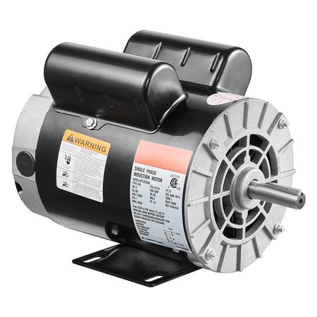 3HP Air Compressor Electric Motor, 230V 15.5 Amps, 56 Frame 3450RPM, 5/8" Keyed Shaft, 1.88" Shaft Length, Single Phase, CW/CCW Rotation (Factory Setting is CCW)