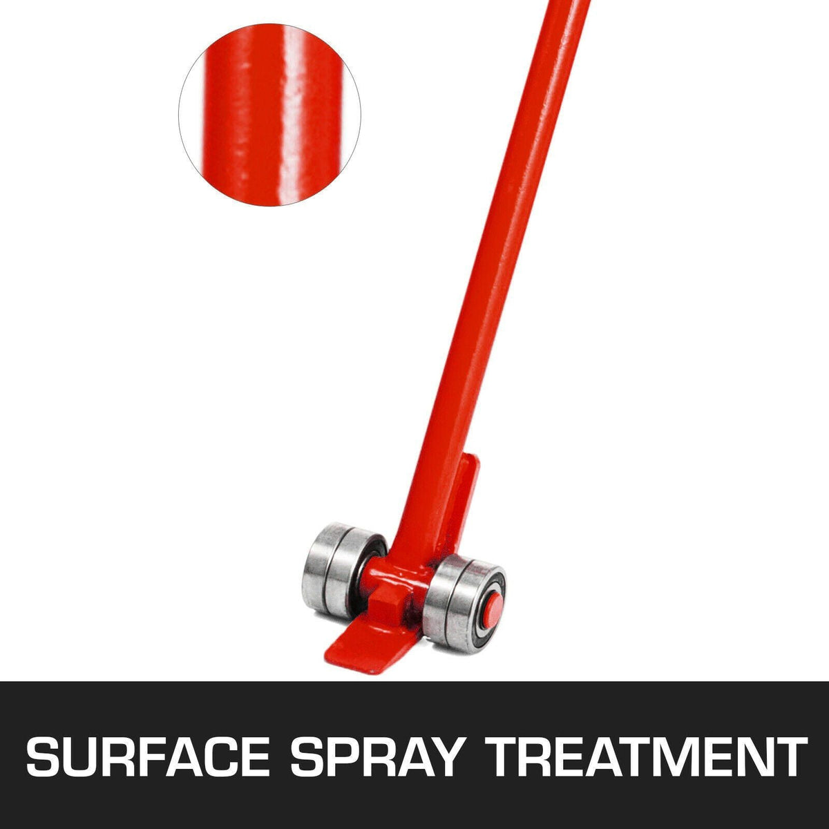3T Prylever Bar 6600 Lbs Capacity Steel Pry Lever Bar Heavy Duty with Wheels Prylever with 5FT Length Handle 1.5m