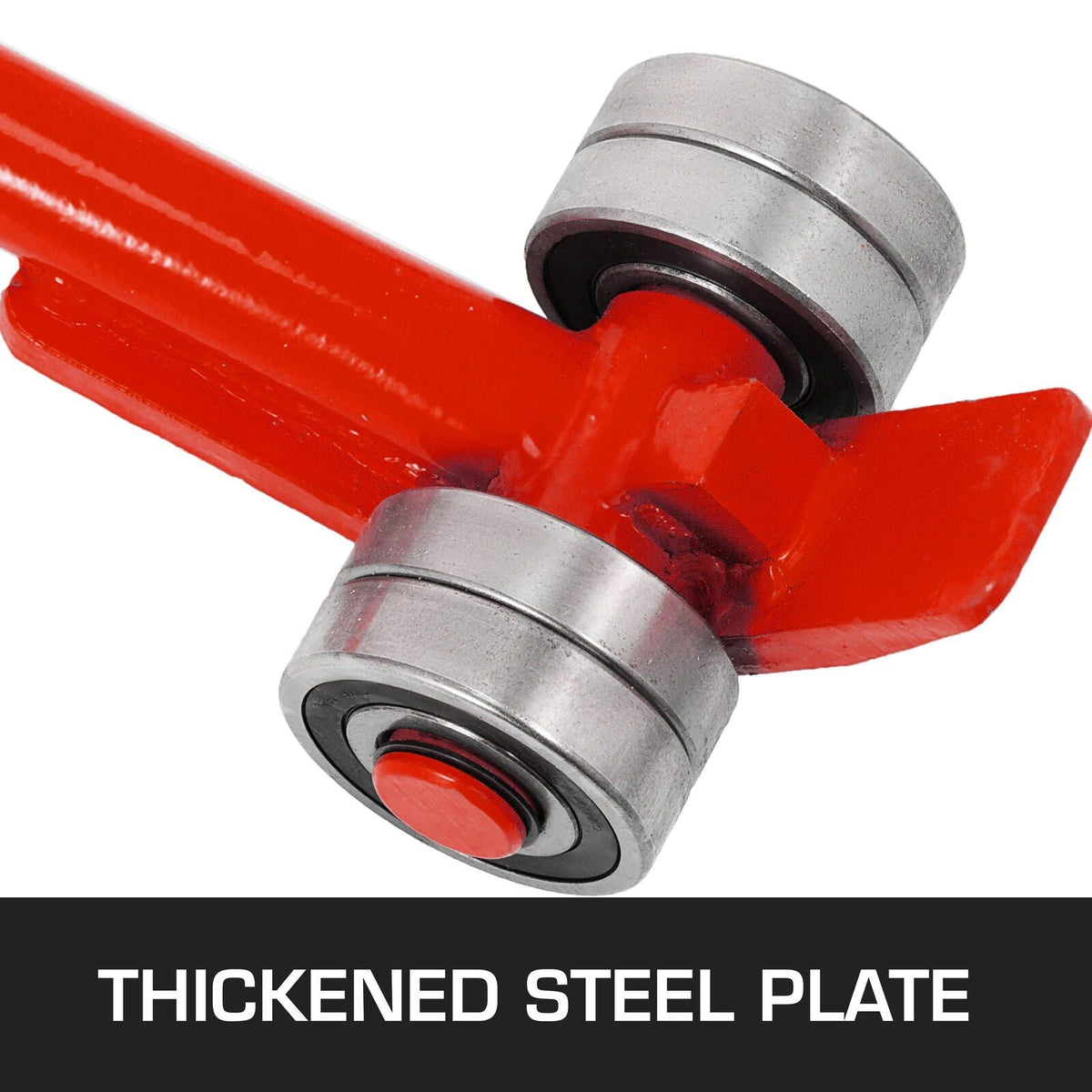 3T Prylever Bar 6600 Lbs Capacity Steel Pry Lever Bar Heavy Duty with Wheels Prylever with 5FT Length Handle 1.5m