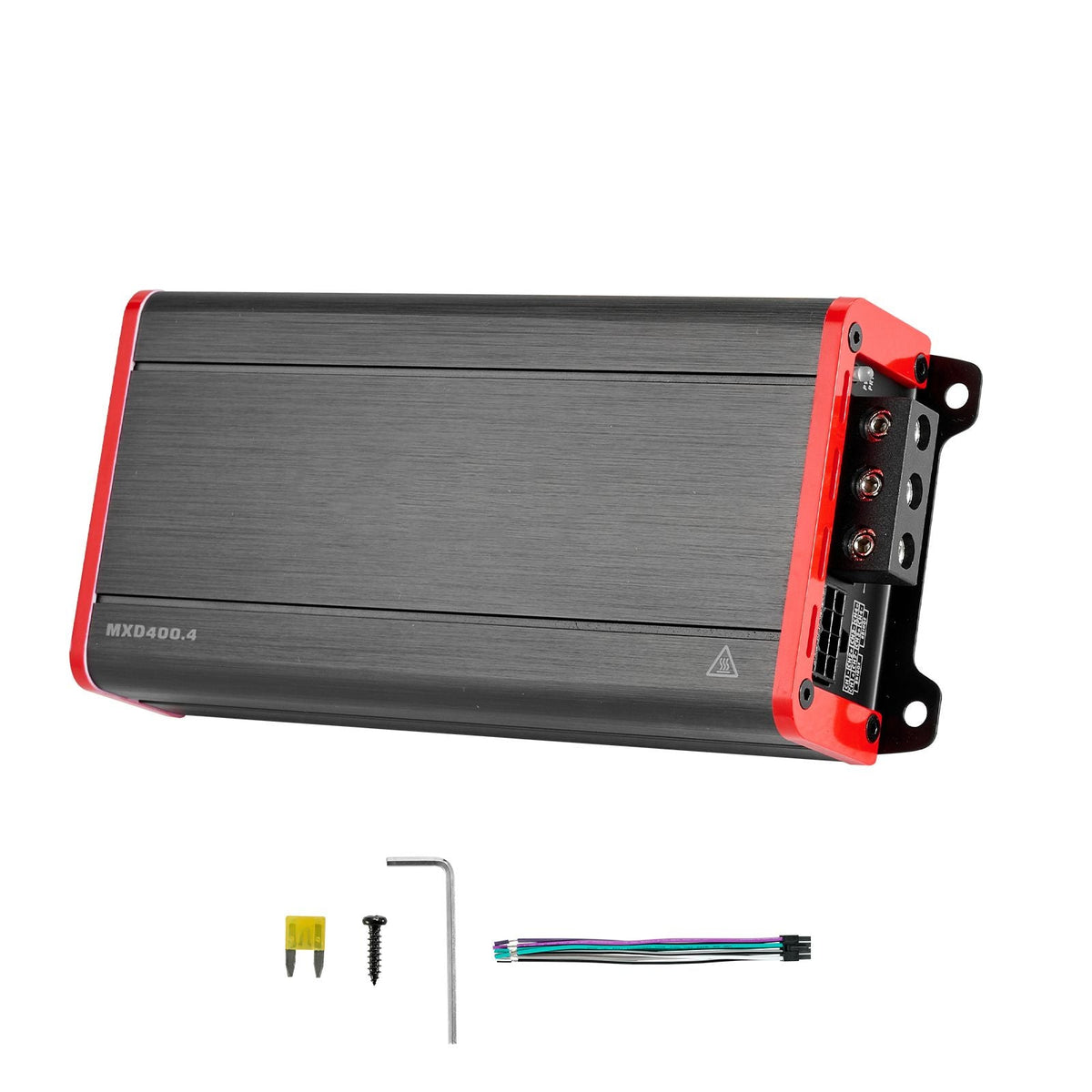 4 Channel Car Audio Amplifier 2 Ohm Stable Bridgeable Class D Full Range Amp Max Power 4 x 272W @ 4 Ohm / 4 x 400W @ 2 Ohm for Car SUV Truck Off-Road