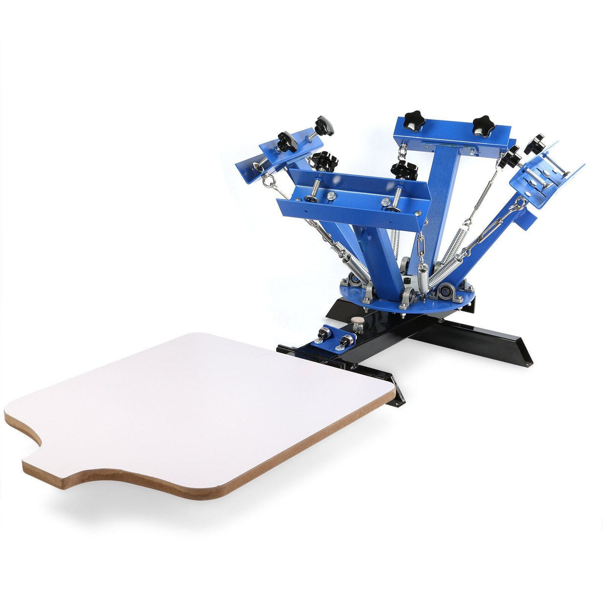 4 Color 1 Station Silk Screen Printing Press Printer With Adjustable Stand Flash Dryer