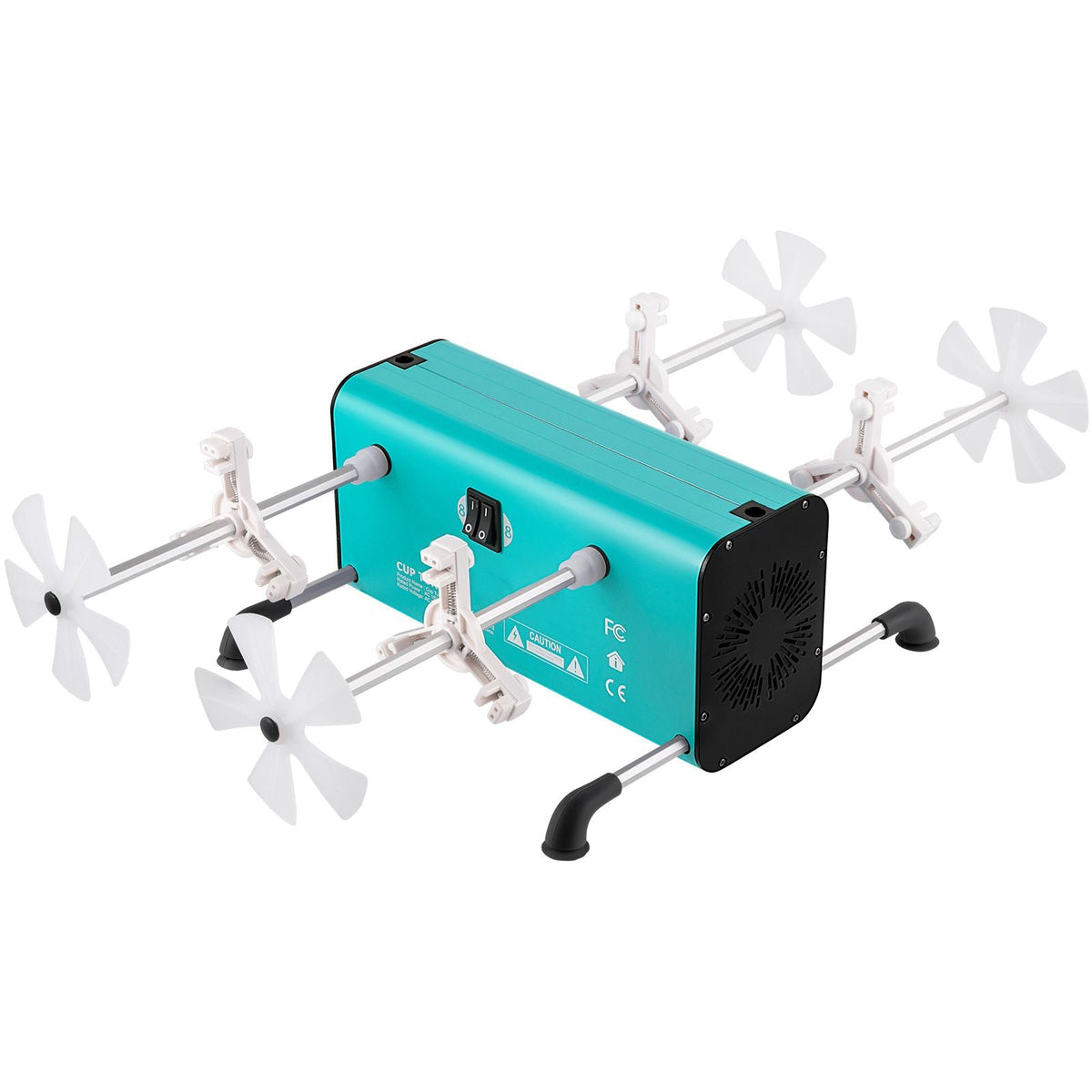 4 Cup Turner, 2 Speeds Multiple Tumbler Spinner Rotator Machine Kit with 4 Removable and Adjustable Arms, Mute Motor, Aluminum Alloy Frame, 4 Independent Switches for DIY Glitter Crafts(Green)