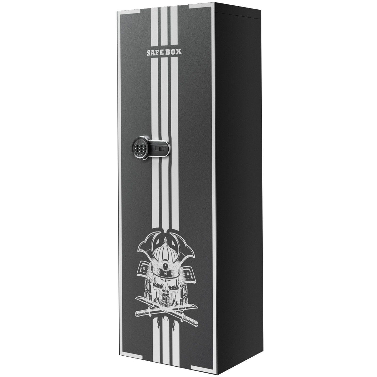 4 Gun Safe, Long Gun Cabinet for Rifles and Pistols, Quick Access Rifle Safe with 3 Ammo Slots and 2 Adjustable Racks, Large Digital Cabinet with Key and Password Lock