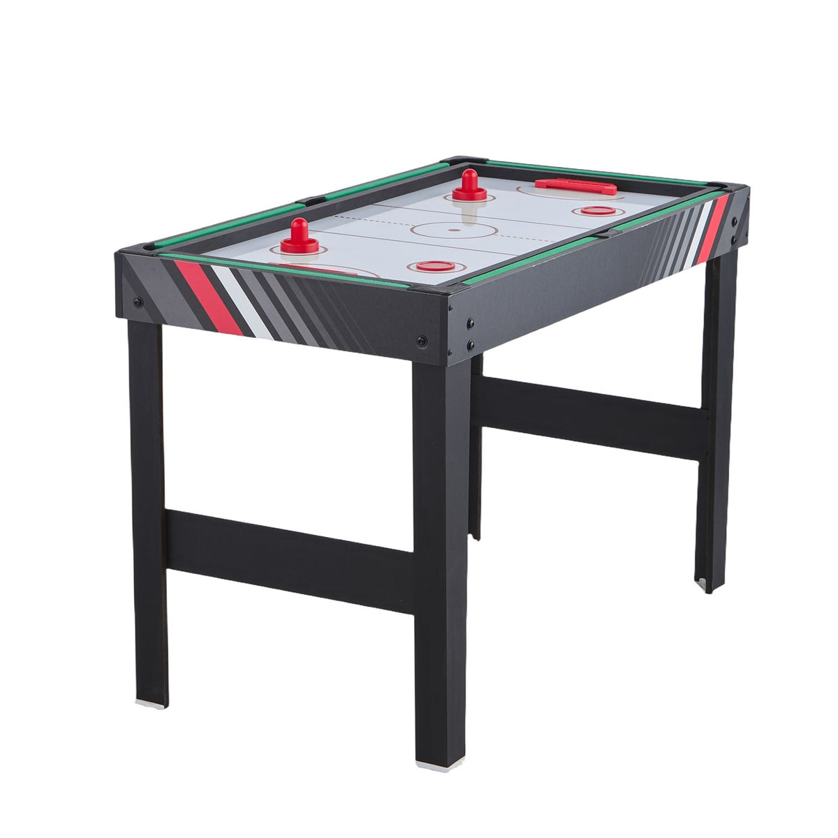 4-in-1 Combo Game Table Set, 48" Air Hockey Table, Multi Combination Table with Air Hockey, Pool Billiard, Foosball, Ping Pong, Pushers & Pucks, Sports Arcade Table for Family Game Room Office