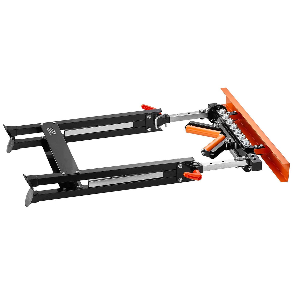 4-in-1 Roller Stand, 440 lb Load Capacity, 33-50 in Adjustable Height, Folding Heavy Duty with Rack & Polished Multi-directional Roller Head, for Table Saw Outfeed Woodworking Extension Support