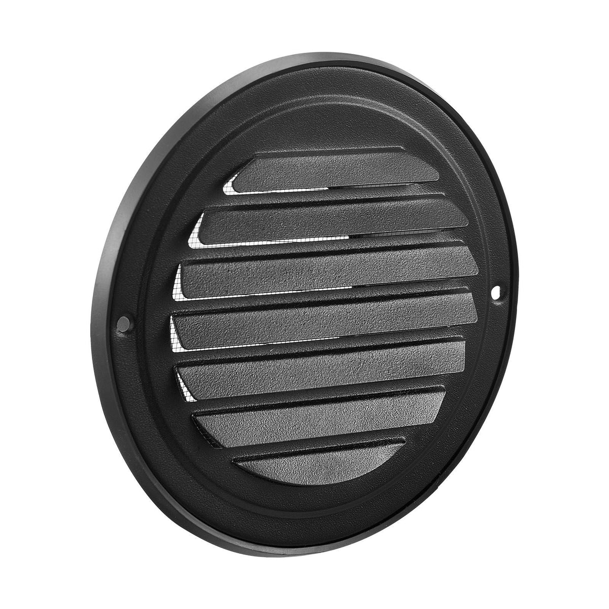 4 inch Wall Vent Cover, Louvered Round AC Vent Gable Cover, Premium Stainless Steel & with Built-in a Protection Screen, for House,Bathroom,Garage,Kitchen,Basement (2 Pack, Black)
