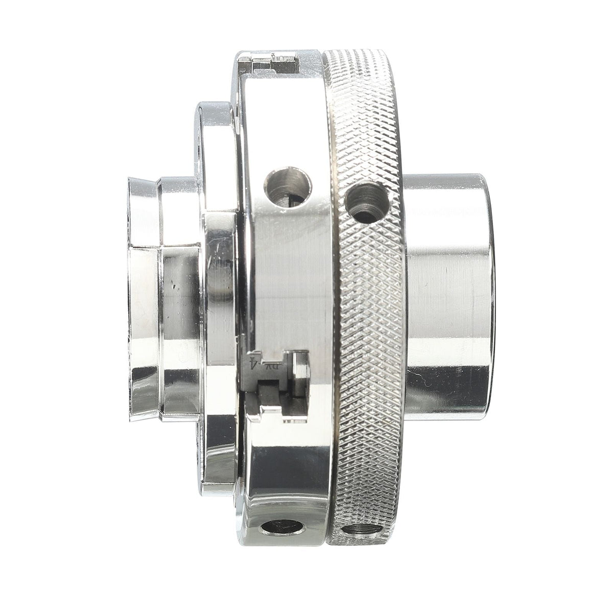 4 Inch Wood Lathe Chuck, 4-Jaw, Self-Centering Wood Turning Chuck Set with 1" x 8TPI Thread & Adapter, 4 PCS Round/Step/Pin Jaws, Case, Nickel-Plated, High-Hardness Steel, for Woodworking Lathe