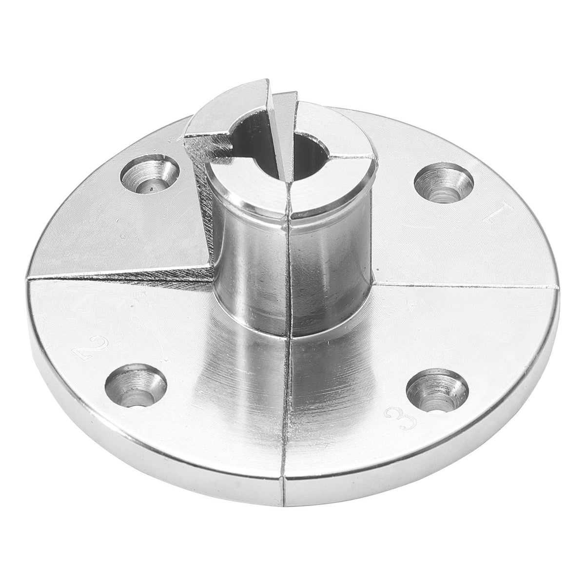 4 Inch Wood Lathe Chuck, 4-Jaw, Self-Centering Wood Turning Chuck Set with 1" x 8TPI Thread & Adapter, 4 PCS Round/Step/Pin Jaws, Case, Nickel-Plated, High-Hardness Steel, for Woodworking Lathe