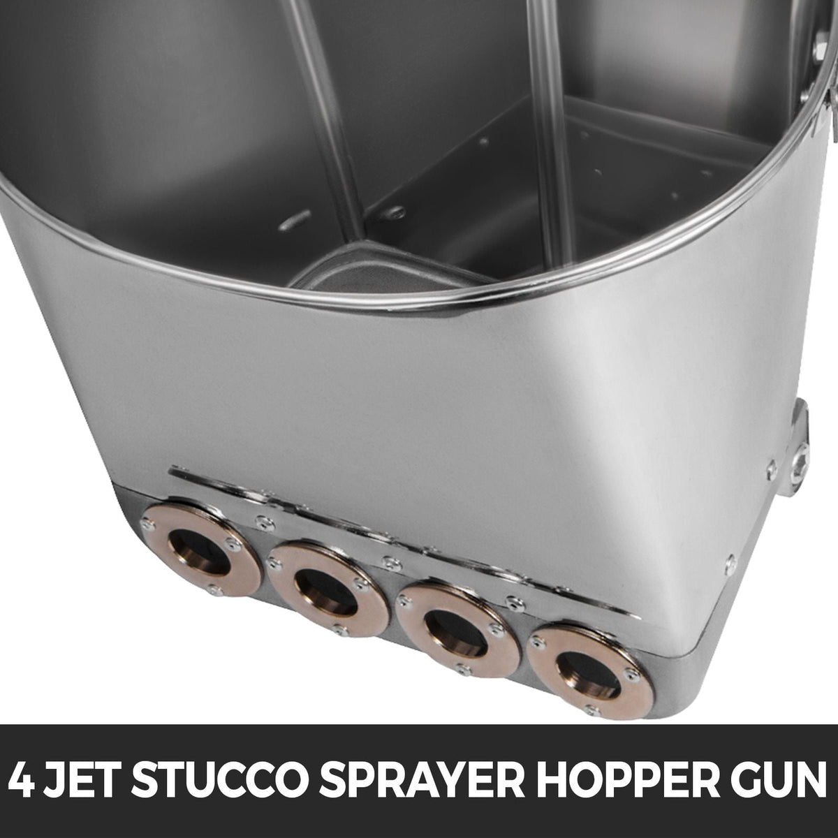 4 Jet 3Hp Stucco Sprayer Plaster Sprayer Cement Mortar Spray Gun Hopper Wall Paint Spray Gun Wall Painting Concrete Tool Manual Sprayer for Painting Wall or Ceilings